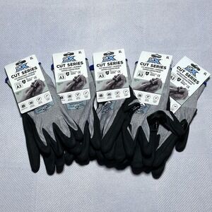 GRX Cut Series Gloves 5 Pair Mens XL Cut Level A3‎ Dipped Coated Palm Durable